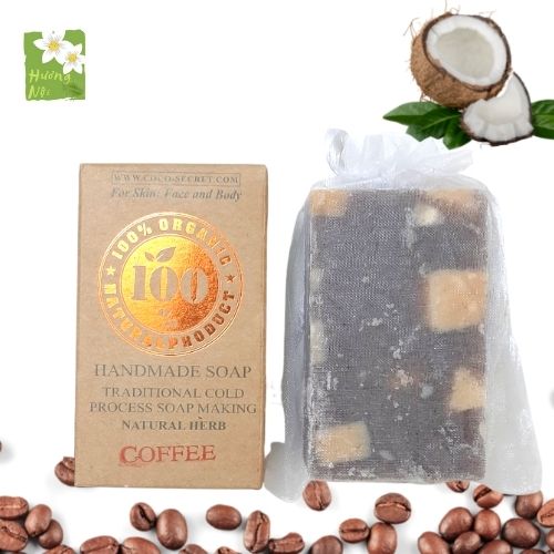 [HCM]Xà bông dừa cafe Coco Secret 100g