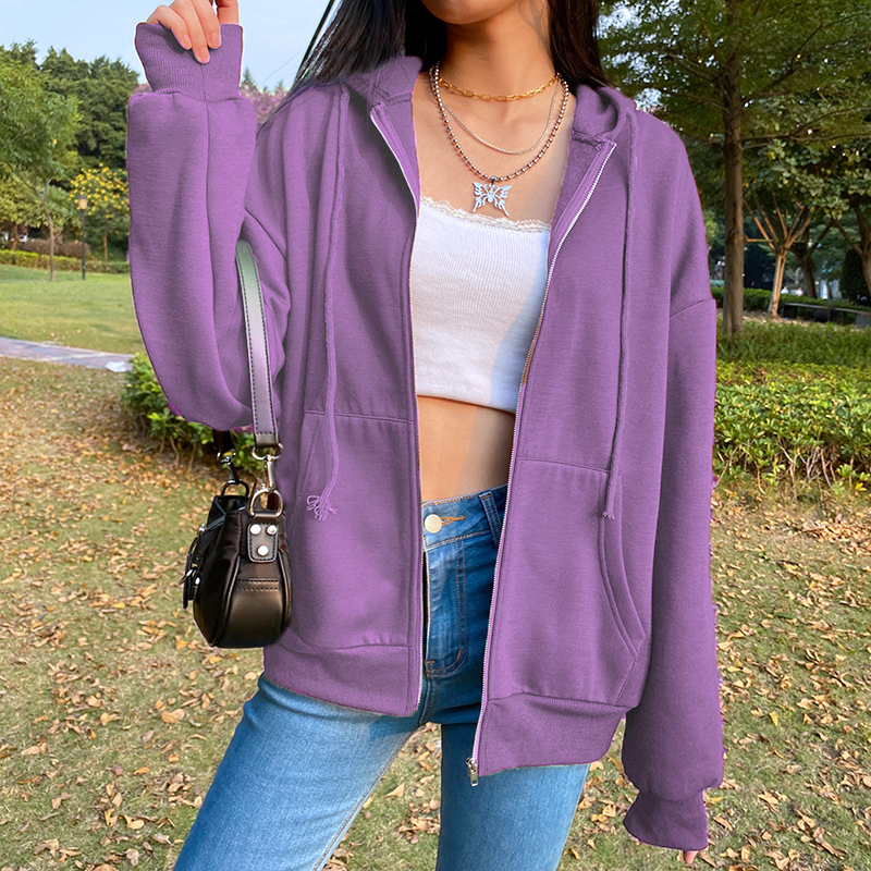 Zip Hooded Sweatshirt Winter Jacket 