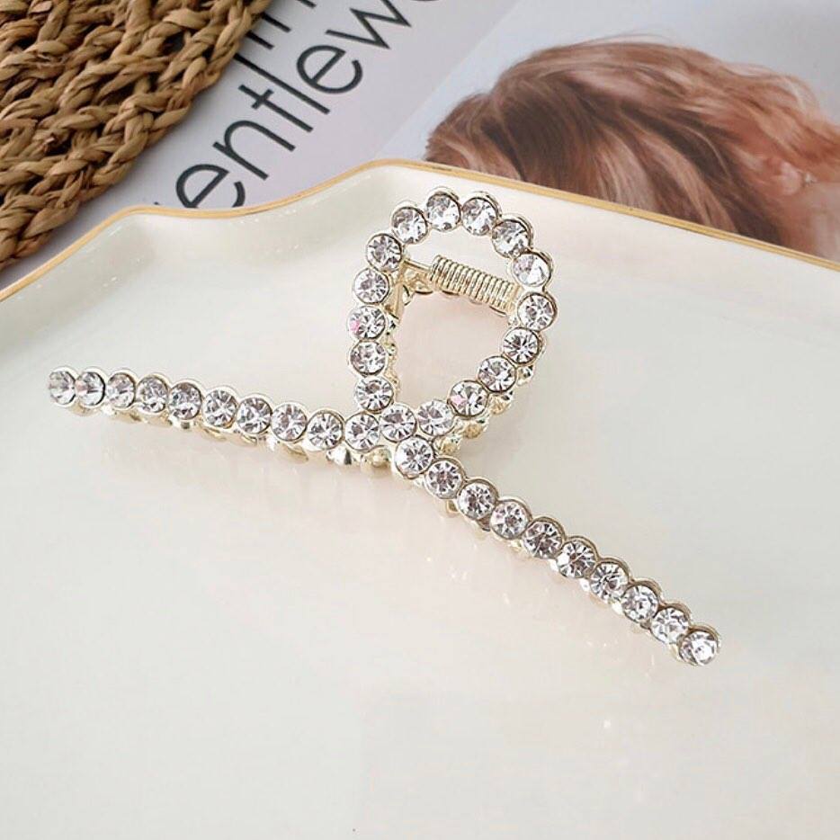 Kẹp tóc dáng dài đính đá cubic Modleaf Lovely cubic Hàn Quốc