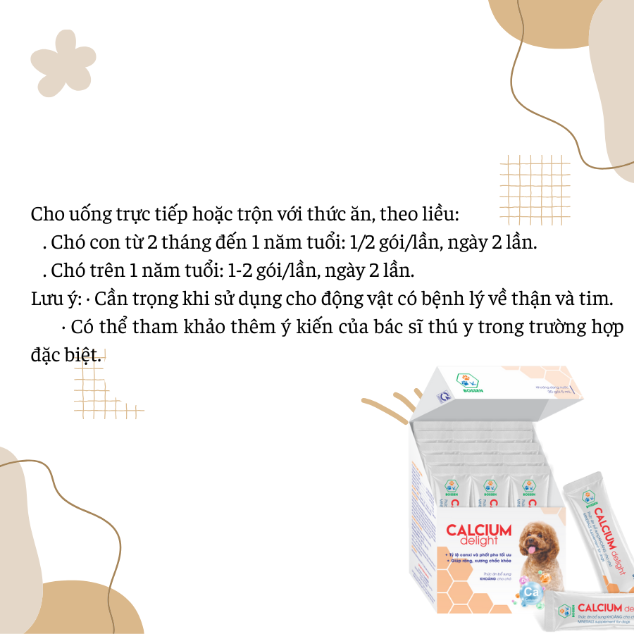 Bổ sung CANXI cho chó mèo CALCIUM DELIGHT 4ml