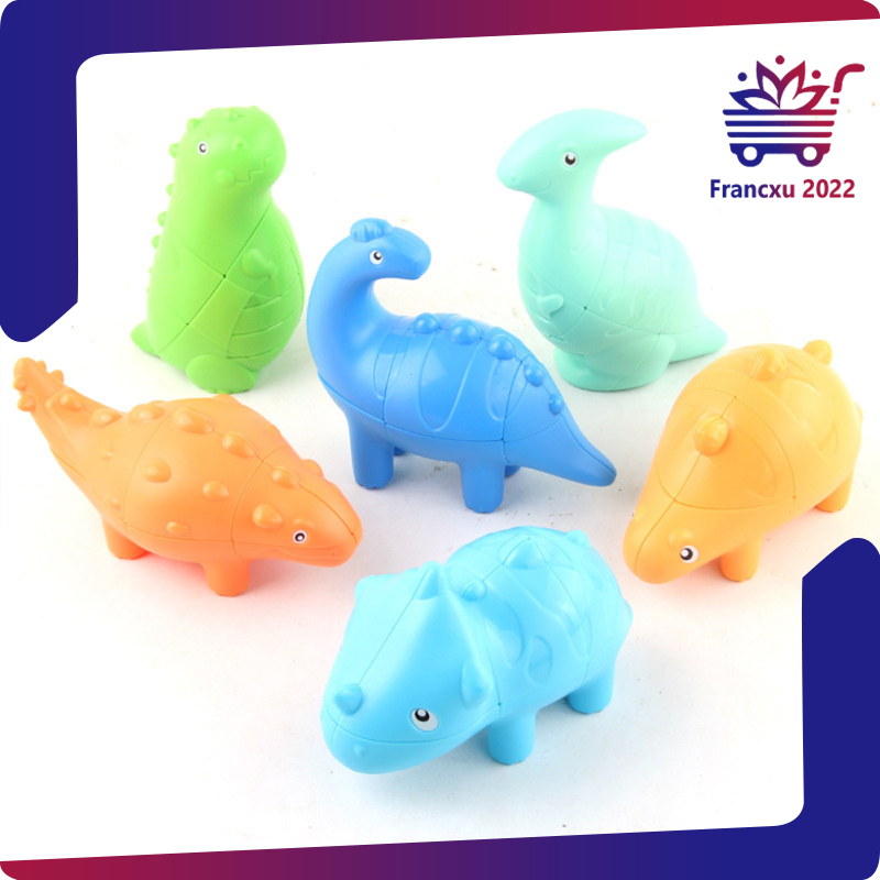 2*2 Stickerless Children Decompression Magic Cube Toy Fun Dinosaur Puzzle Cube