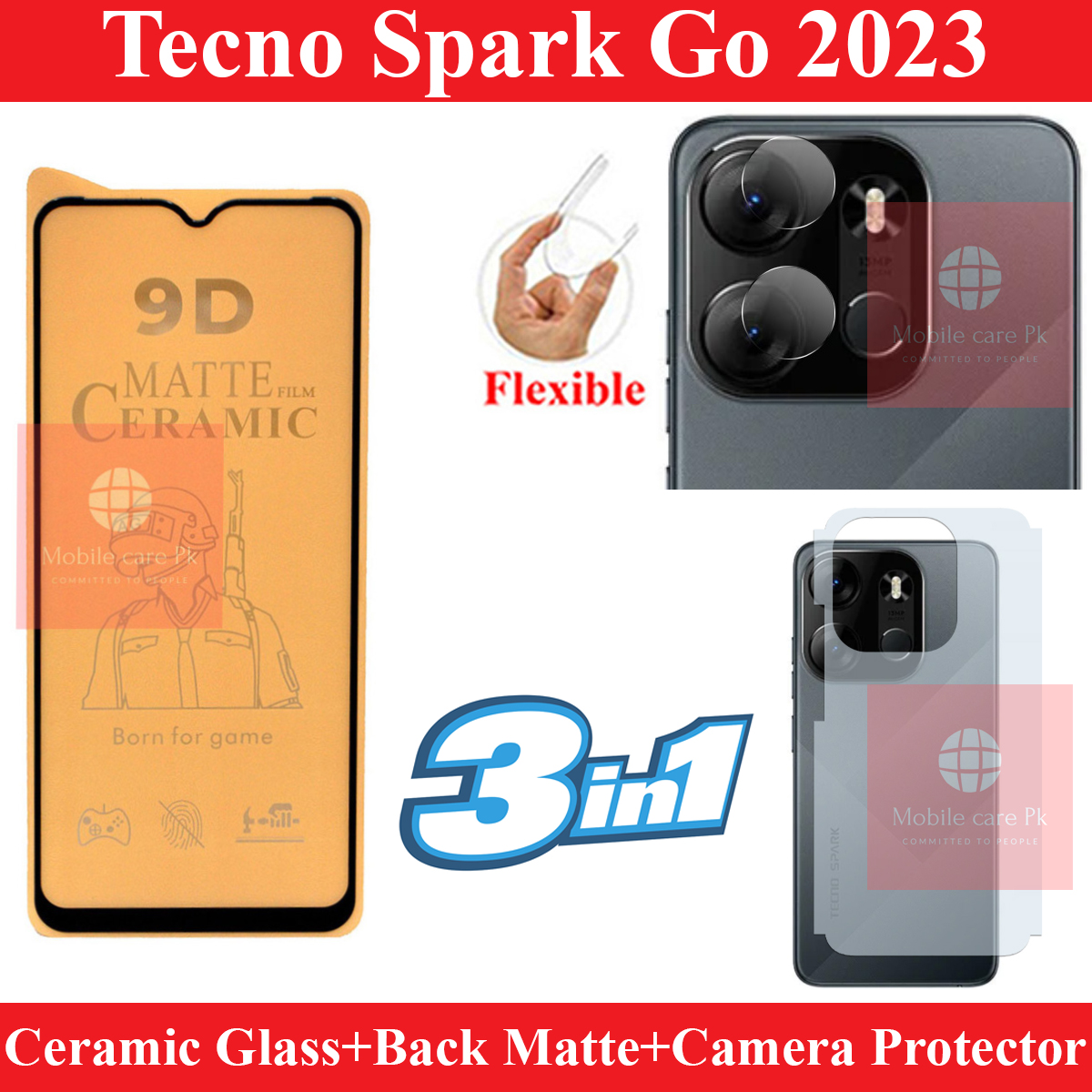 Tecno%20Spark%20Go%202023%20Matte%20Glass%20Protector%20Ceramic%20Glass%20+%20Back%20Protector%20Carbon%20Fiber%20Matte%20Soft%20Skin%20Sheet%20+%20Back%20Rear%20Camera%20Protector%209H%20Gorilla%20Flexible%20Protection%20For%20Tecno%20Spark%20Go%202023%20-%20Image%202