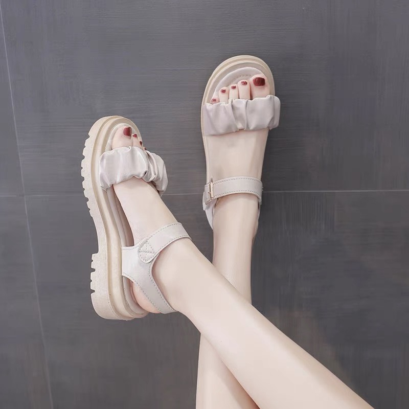 sandal quai nhún đế 4 phân hàng QC