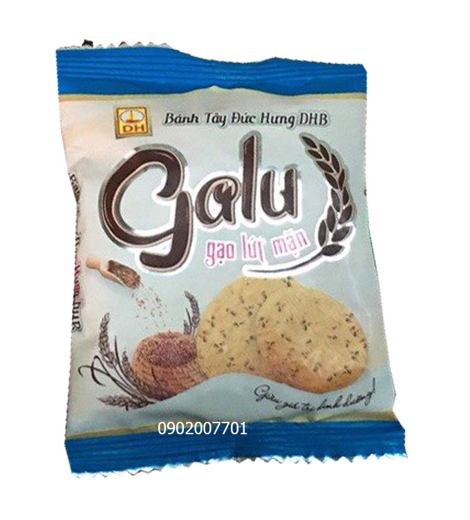 250g bánh gạo lứt mặn galu đức hưng thơm ngon- đồ ăn vặt