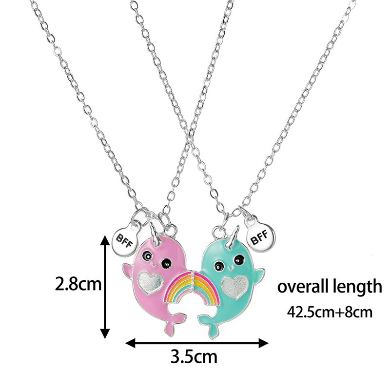 3 Sets of Ladies Best Friends Necklace Silver Heart Stitching BFF Pendant  Necklace Ladies Love Chain Friendship Jewelry Gift | Wish