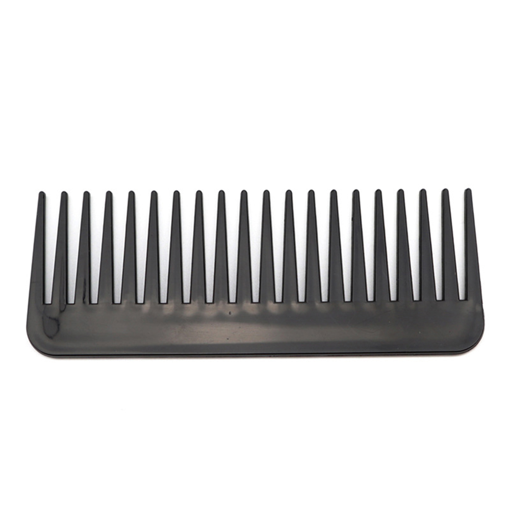 Huangdian Fashion  19 Teeth Wide Tooth Comb Large Black Pink Plastic Pro Salon Barber Hairdressing Styling Hair Comb Detangler Curly Hair Care Tool. 