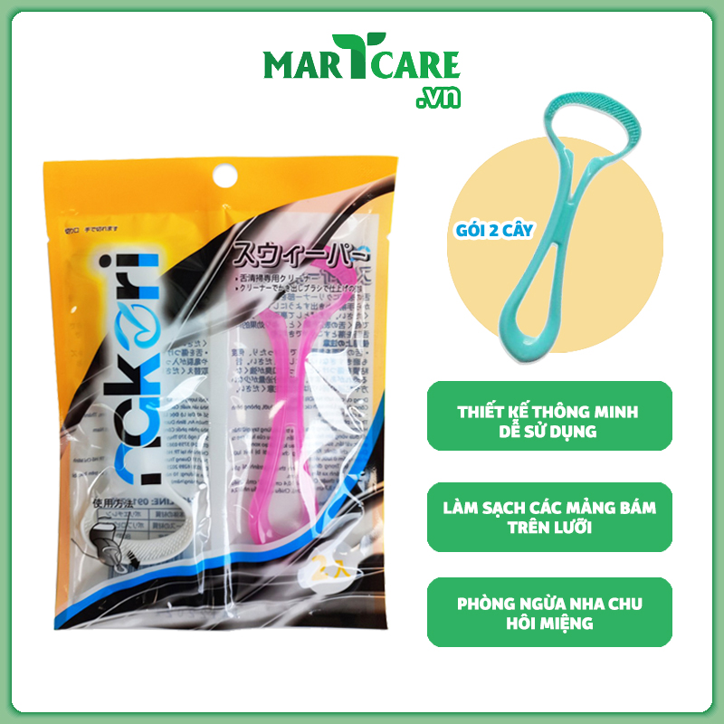 [BỊCH 2C] Dụng Cụ Cạo Lưỡi Cao Cấp Nakori Nhật Bản, Vệ Sinh Làm Sạch Lưỡi Nhanh Chóng Giảm Hôi Miệng