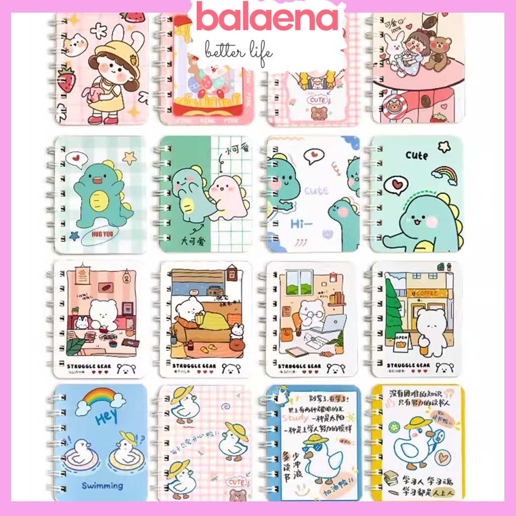Note book  mini size A7 dễ thương , sổ tay 160 trang tiện dụng