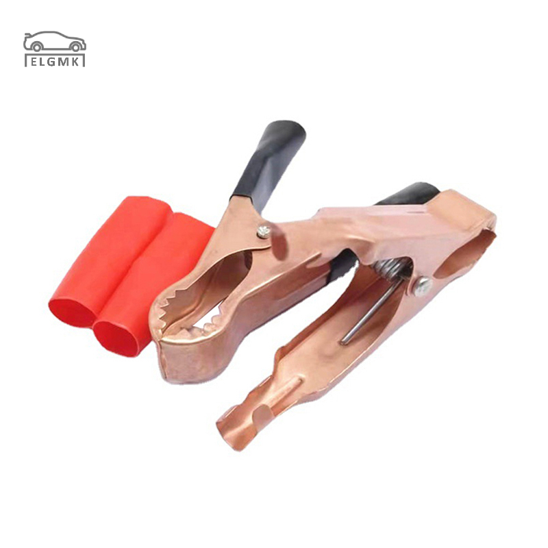 ELGMK 2Pcs 30A Red + Black Crocodile Car Caravan Van Battery Test Lead Clips Best Promotion Alligator Clips Connector Plug Power