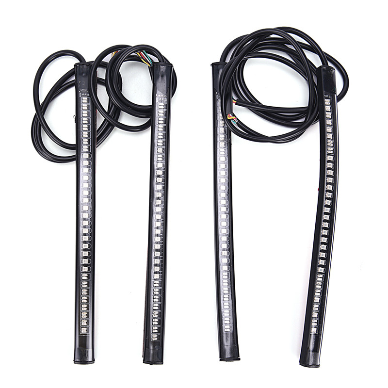 48 SMD LED Motorcycle Motorbike Tail Brake Stop Turn Signal Strip Stop Light. 