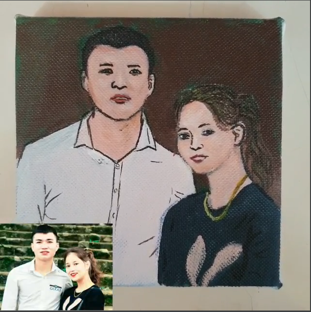 Quà tặng tình yêu với combo tranh canvas in theo yêu cầu