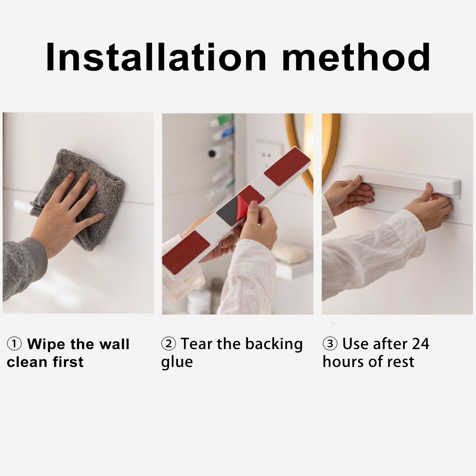 Wall-mounted Toothpaste Rack Wall Mount Toothpaste Holder Space-saving Toothpaste Holder with Adhesive Mount for Modern Bathrooms Heavy Duty Multi-functional Organizer Rack less Than