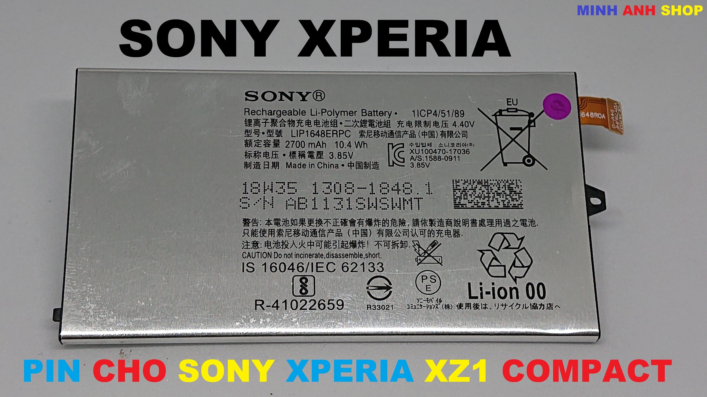 PIN CHUẨN CHO SONY XPERIA XZ1 COMPACT