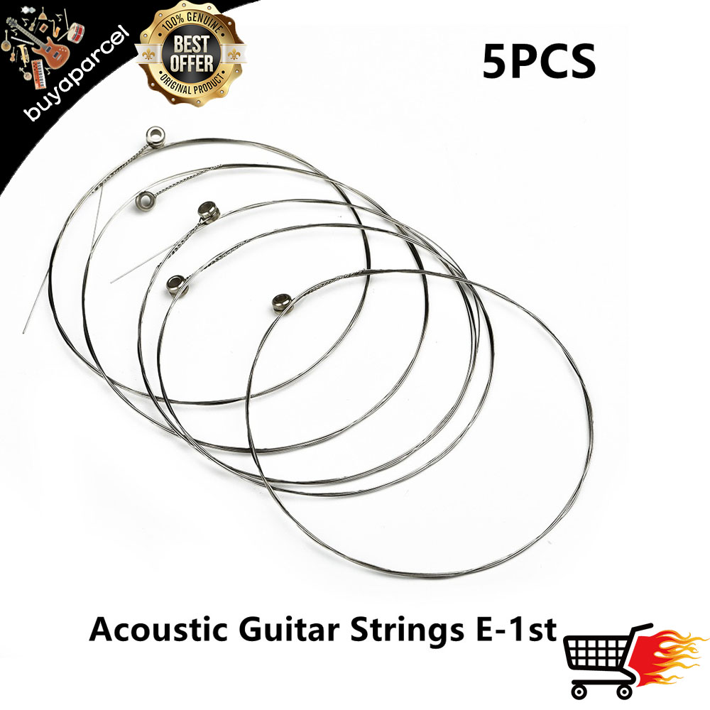1st E Single Guitar Strings 5 Pcs Acoustic Gauges .012 Musical