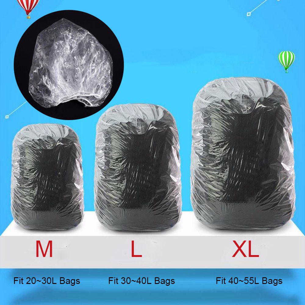 00DANZI00 Disposable Backpack Rainproof Cover Plastic Transparent Knapsack Rain Cover Portable Outdoor Acctivity Rucksack Raincover. 