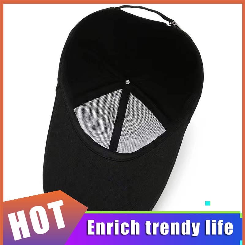 Black Plain Metal Adjust Cap Fashion Hats Outdoor Bull Caps Close Baseball  Cap for Men/women