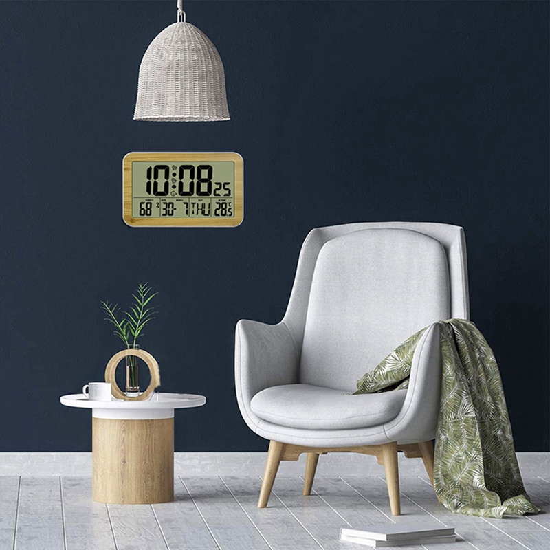 Large Screen Digital Wall Clock Home Electronic Wall Clock Student Electronic Alarm Clock Digital Display Desk Clock