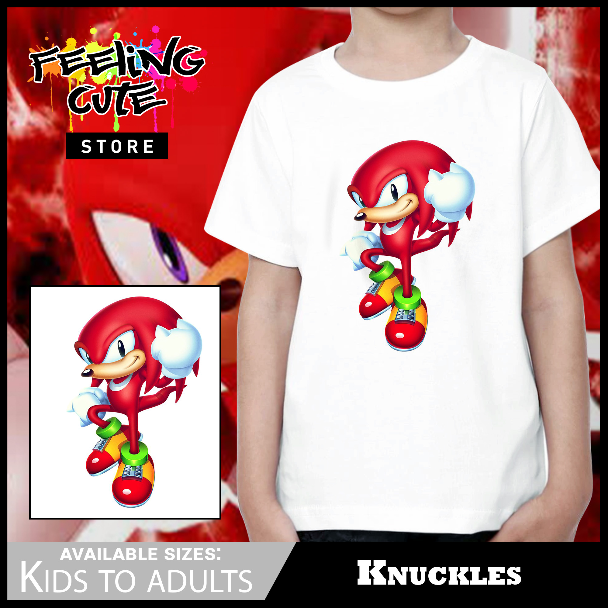 knuckles the echidna t shirt