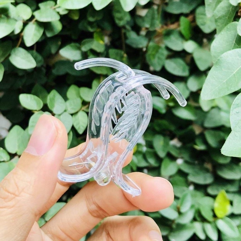 Kẹp càng cua trong suốt, cặp tóc trong suốt Hàn Quốc chắc chắn đẹp cho nữ cào 3 răng, 5 răng