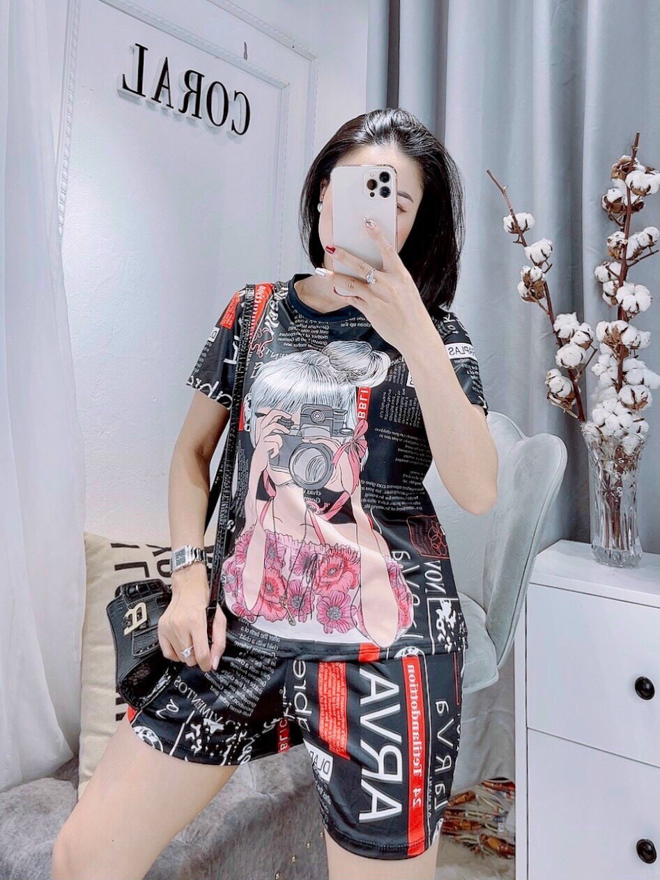 Set bộ đùi thun lạnh 3D hàng QC cao cấp