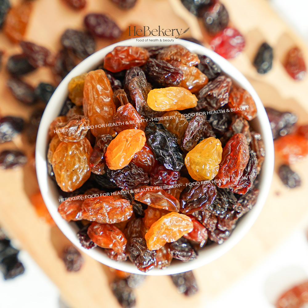 Nho Sấy Nhập Khẩu Chi Lê Mixed 3 Màu Không Hạt 𝐇𝐄𝐁𝐄𝐊𝐄𝐑𝐘 𝐛𝐲 𝐇𝐄𝐁𝐄