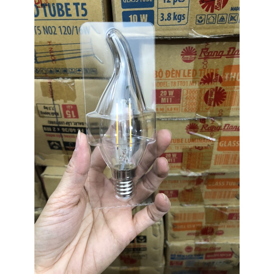 Bóng đèn LED NẾN DÂY TÓC 2.5W Model: C35/2,5W E14 ánh sáng vàng