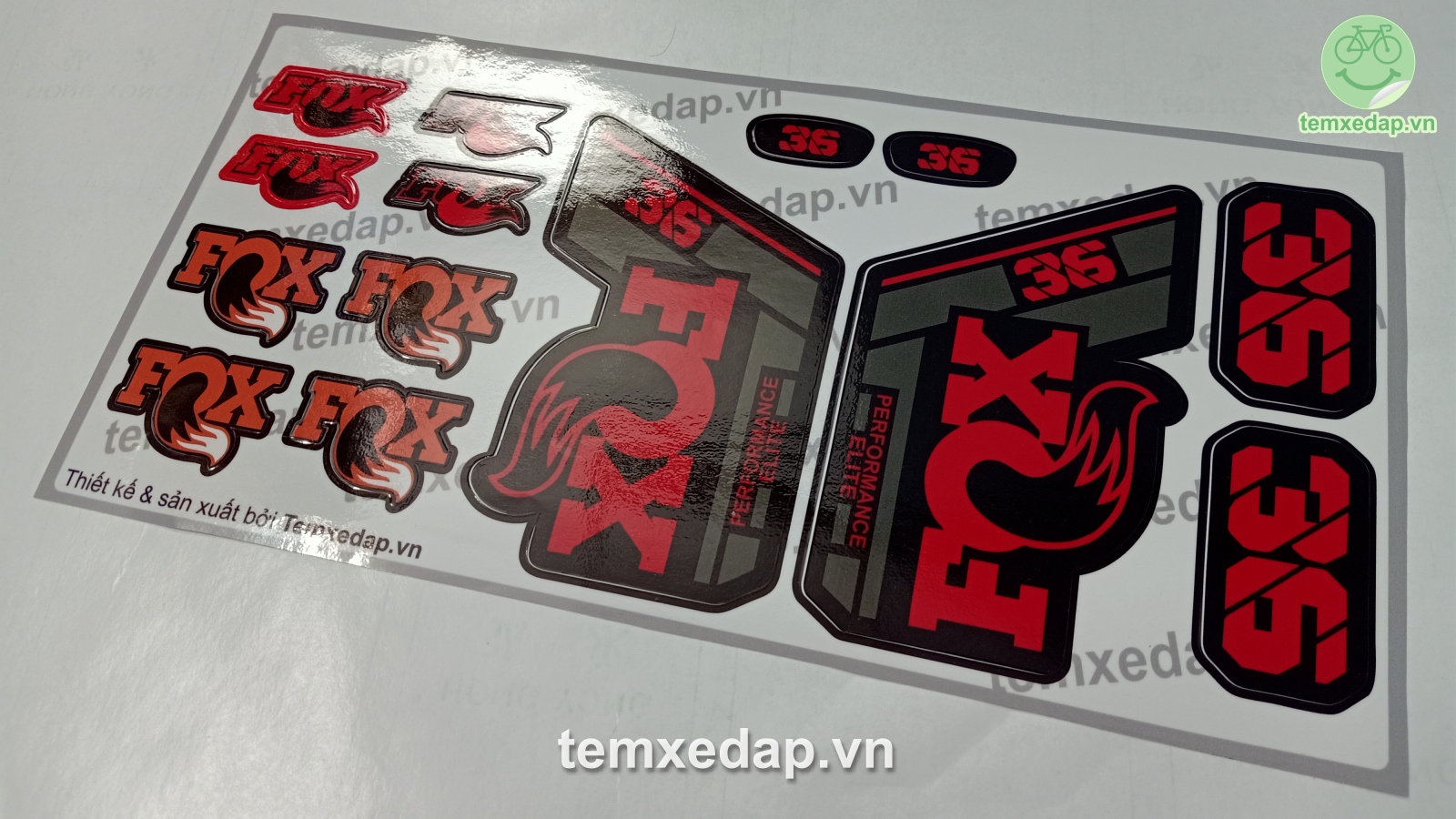 Tem decal dán phuộc xe đạp địa hình FOX 36 PERFORMANCE ELITE 2021 | Sticker phuộc xe đạp | Decal phuộc xe đạp | Tem phuộc xe đạp | Temxedap.vn