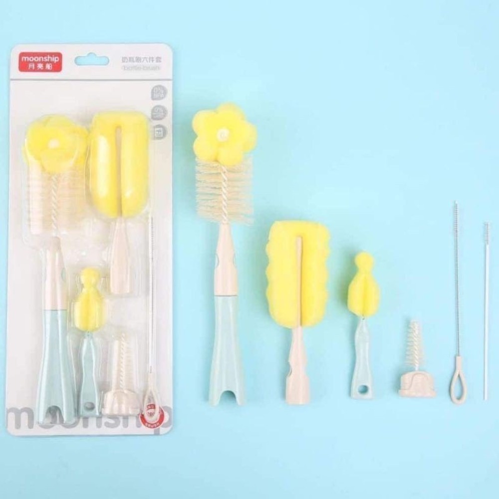 Bộ 6 Dụng Cụ Cọ Rửa Bình Sữa, Núm Ti