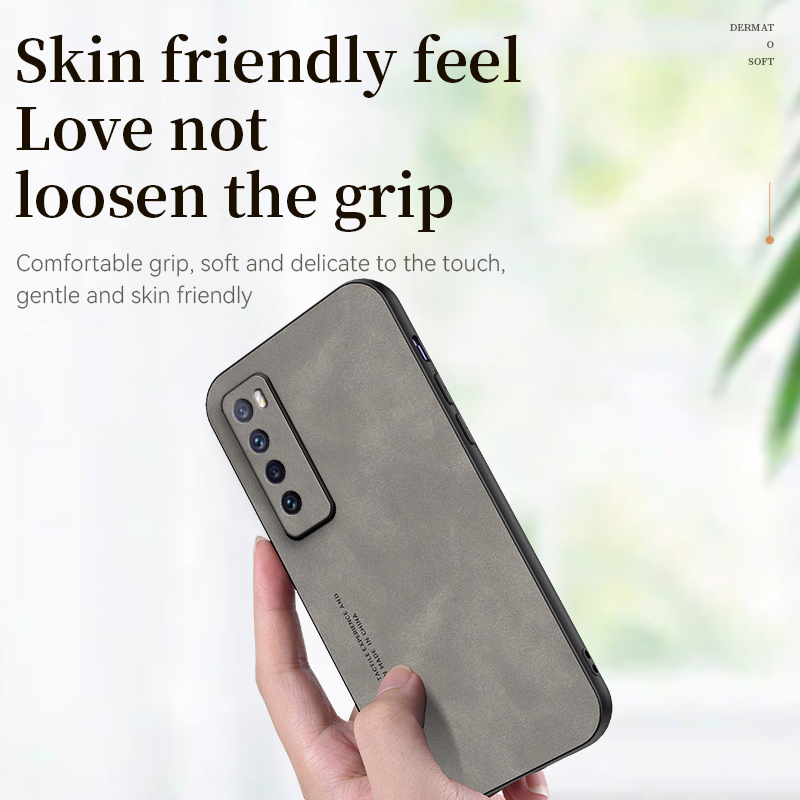 For Huawei Nova 7 7PRO Case Huawei Nova 7SE TPU Soft Shockproof Matte Phone Casing Leather Texture Cover