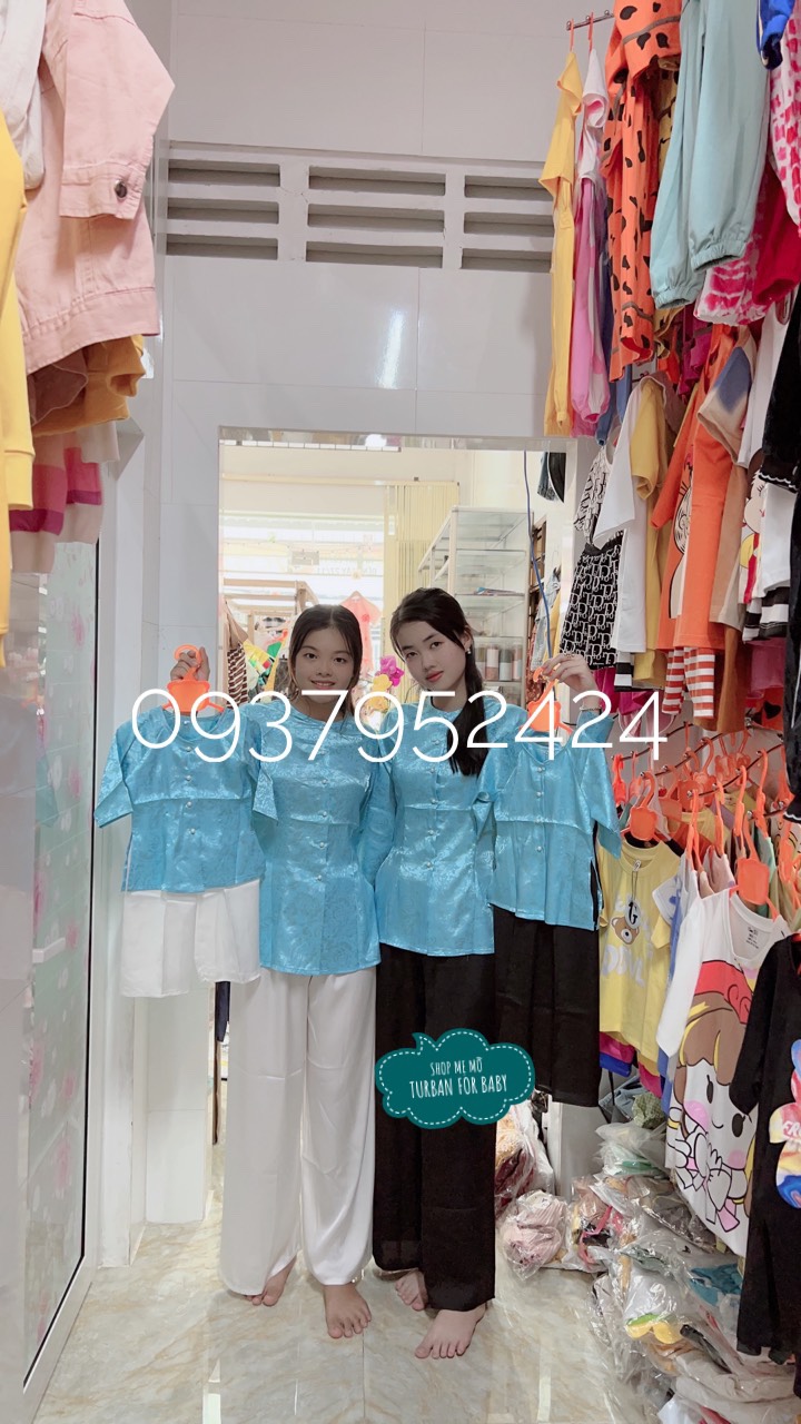 BỘ BÀ BA CƯNG XỈU CHO MẸ VÀ BÉ QUẦN ĐEN