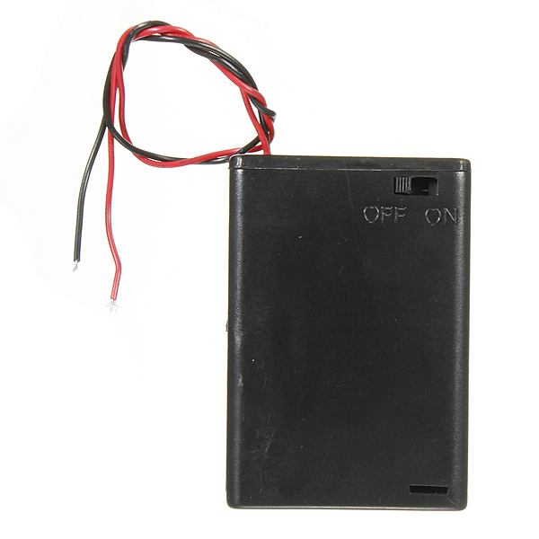 9V Battery Premium Holder Computers Snap On Connector Enclosed Box ON ...