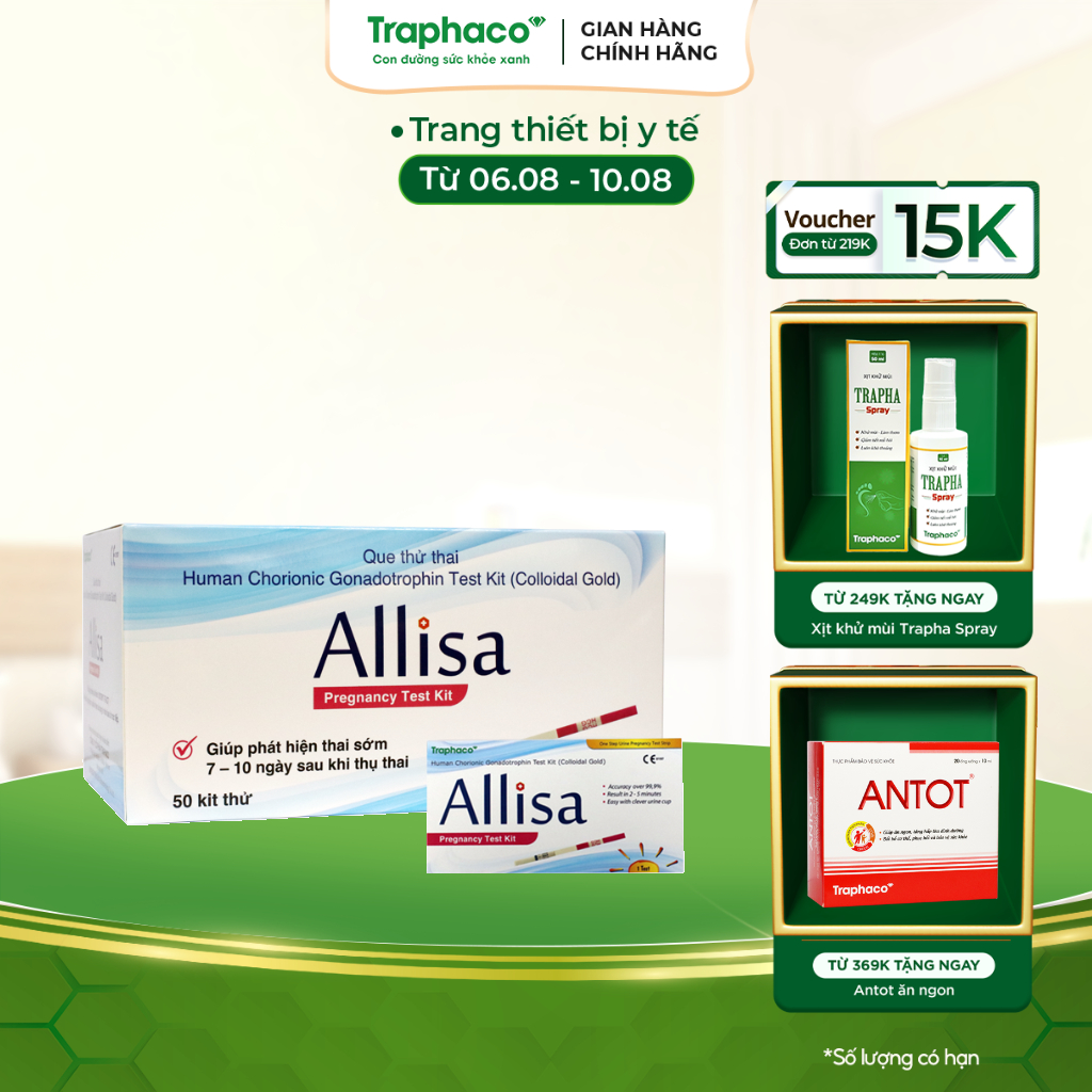 Tbyt Allisa Pregnancy Test Kit - Combo 10 Que (Supports Anonymity)