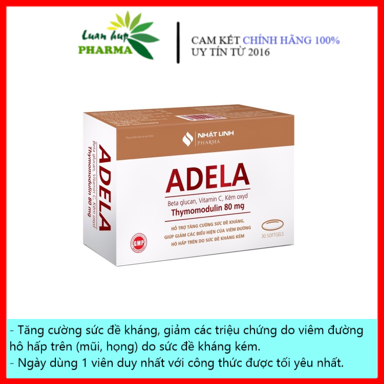 Adela (Thymomodulin 80mg) - Hỗ trợ tăng cường sức đề kháng cho cơ thể thumbnail