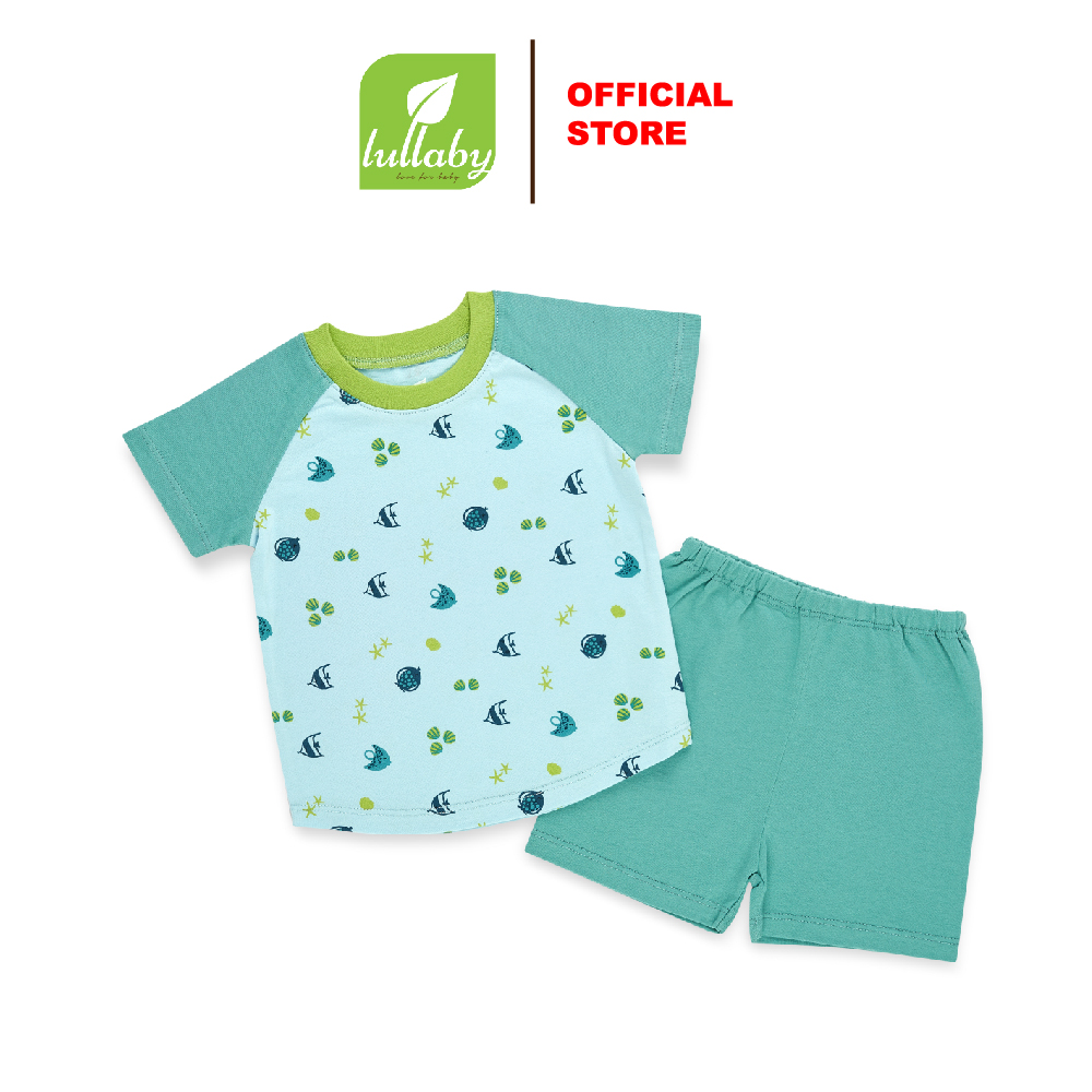 Lullaby - bộ quần áo cộc tay raglan bé trai nh343m