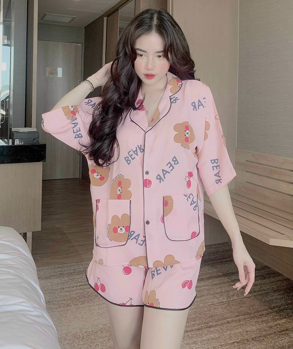 ĐỒ BỘ MẶC NHÀ PYJAMA CỘC ĐÙI CHẤT LỤA MANGO HÃNG CAO CẤP (NHIỀU MẪU)
