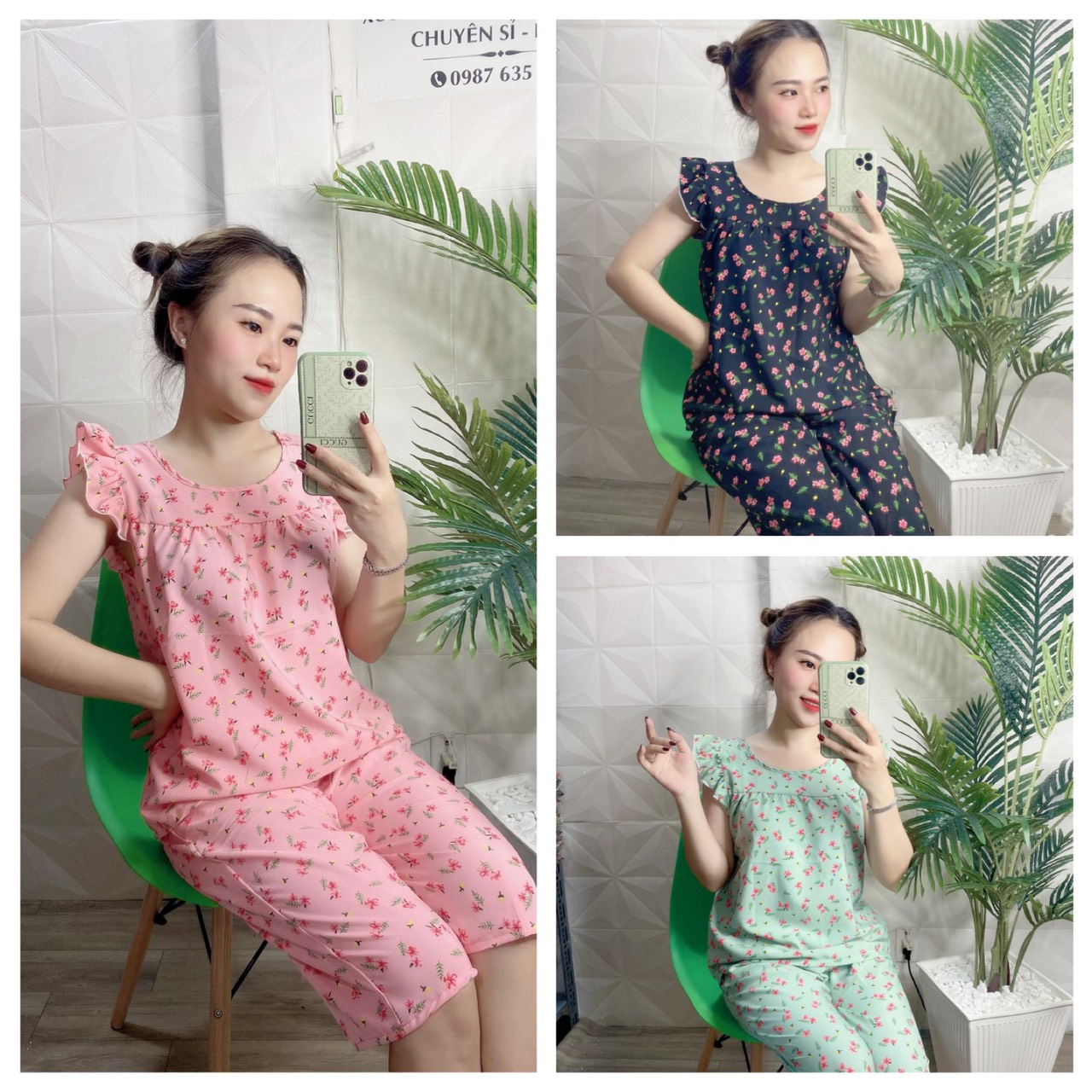 ĐỒ BỘ LỬNG HOA DỄ THƯƠNG  CÓ SIZE 40-75KG - LUA35