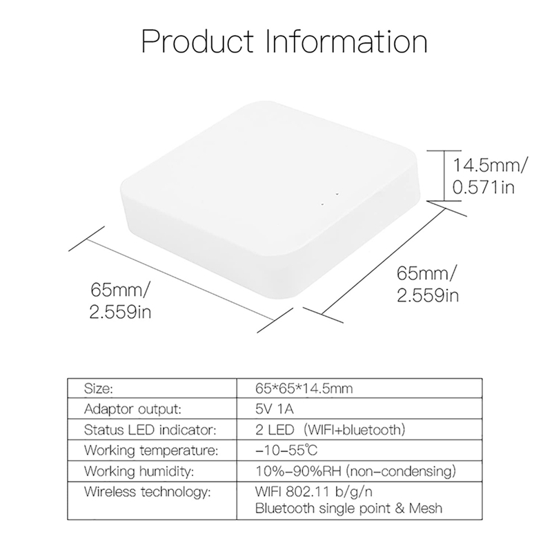 Smart Home Bridge Tuya Bluetooth Gateway Tuya Bluetooth Device Work with Smart Life App Remote Control