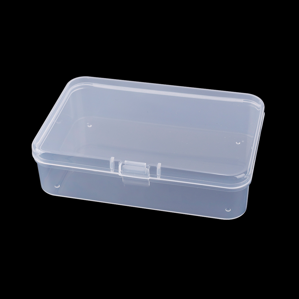 Clear Storage Box with Lid for Jewelry Stationery Headwear Rectangular Plastic Collection Case Multipurpose Home Organizer Box