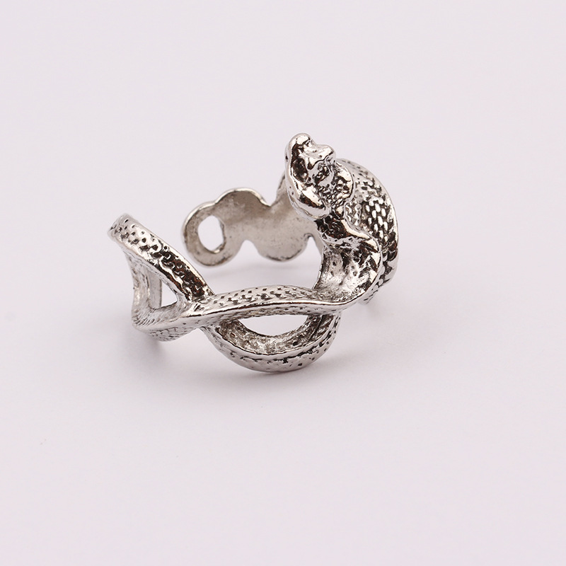 soumake men python ring retro opening adjustable... 【Innovative designs】Gothic Retro Python Ring Diablo Punk Style Three ...