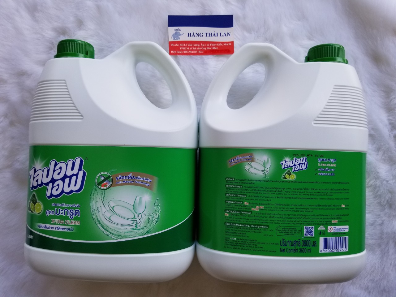 [HCM]Nước rửa chén Lipon Thái Lan 3600ml-Hương Chanh