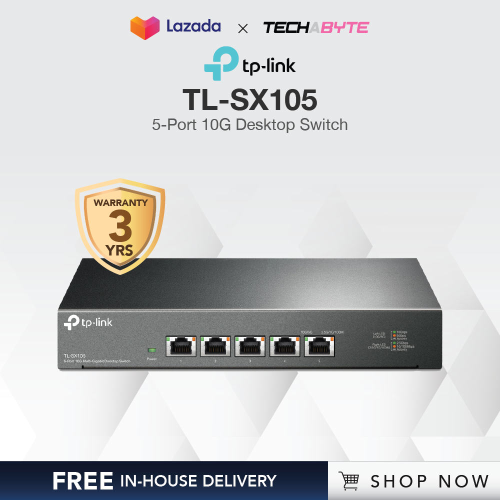 TP-Link TL-SX105 | 5-Port 10G Multi-Gigabit Desktop Switch | Lazada ...