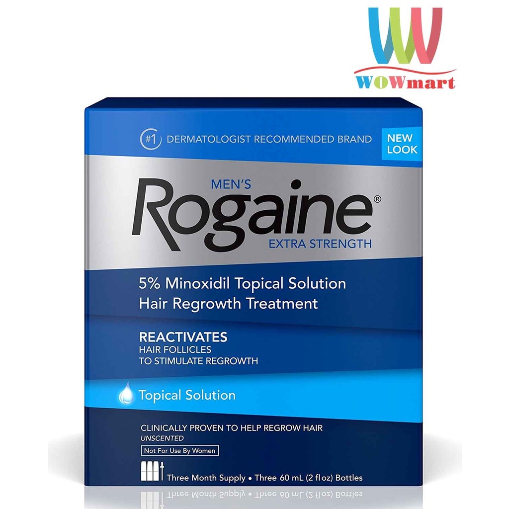 Dung Dịch mọc râu, tóc nam Rogaine 5% Minoxidil Extra Strength 60ml ( lẻ )