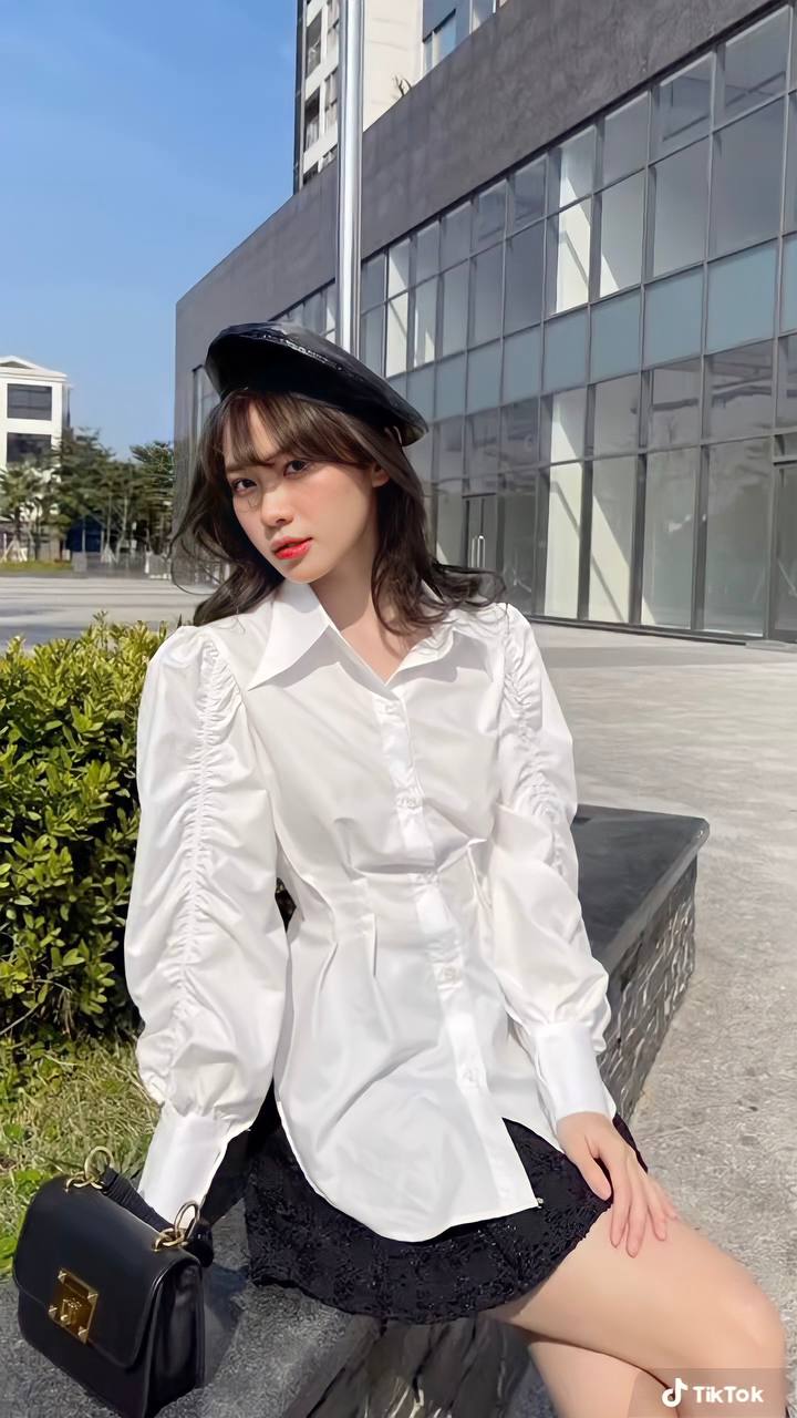 Sơ Mi Thắt Dây Lưng Chiết Li Eo TADA
