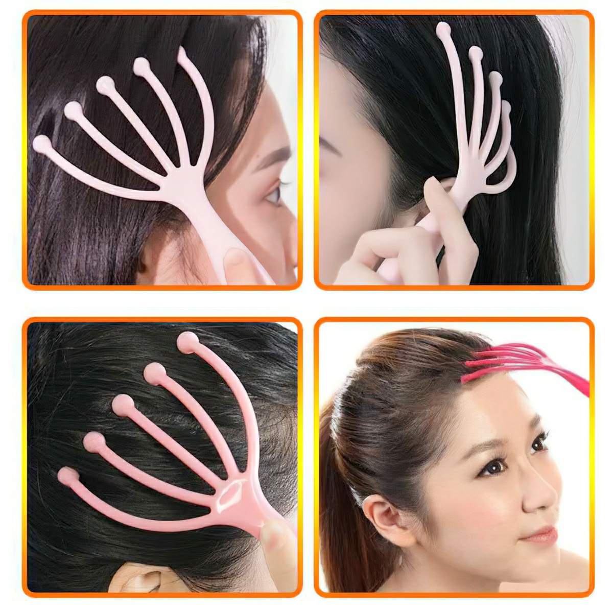 Steel massage to relax the scalp