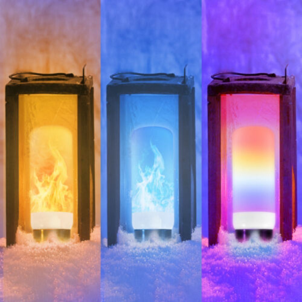 PRETEND Tiệc tùng Năng động 4 chế độ Bóng đèn Hiệu ứng lửa Bóng đèn LED lửa Lửa cháy