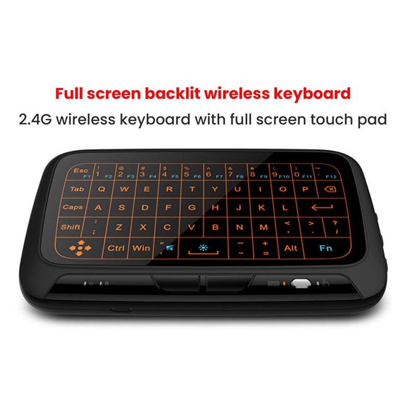 H18+ Mini Full Touch Screen Air Mouse Touchpad Backlight Wireless