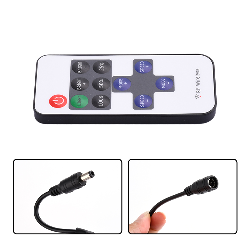 【Ready Stock】PANTHON RF Dimmer Controller for LED Strip Lights DC5V 12V 24V Dimmer Controller Brightness & Effect RF Wireless Remote LED Dimmer