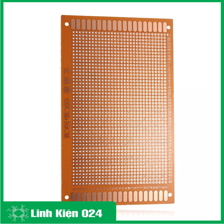 Bộ 2 tấm PCB phíp đồng đục lỗ 1 mặt 9x15Cm