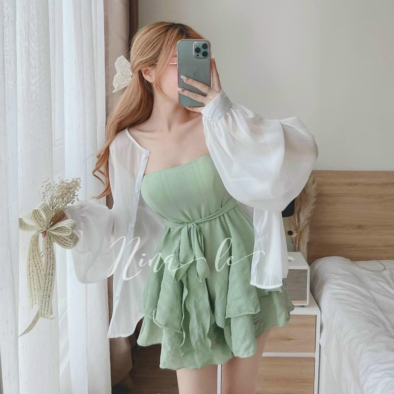 SET ĐẦM CÚP TẦNG KÈM KHOÁC