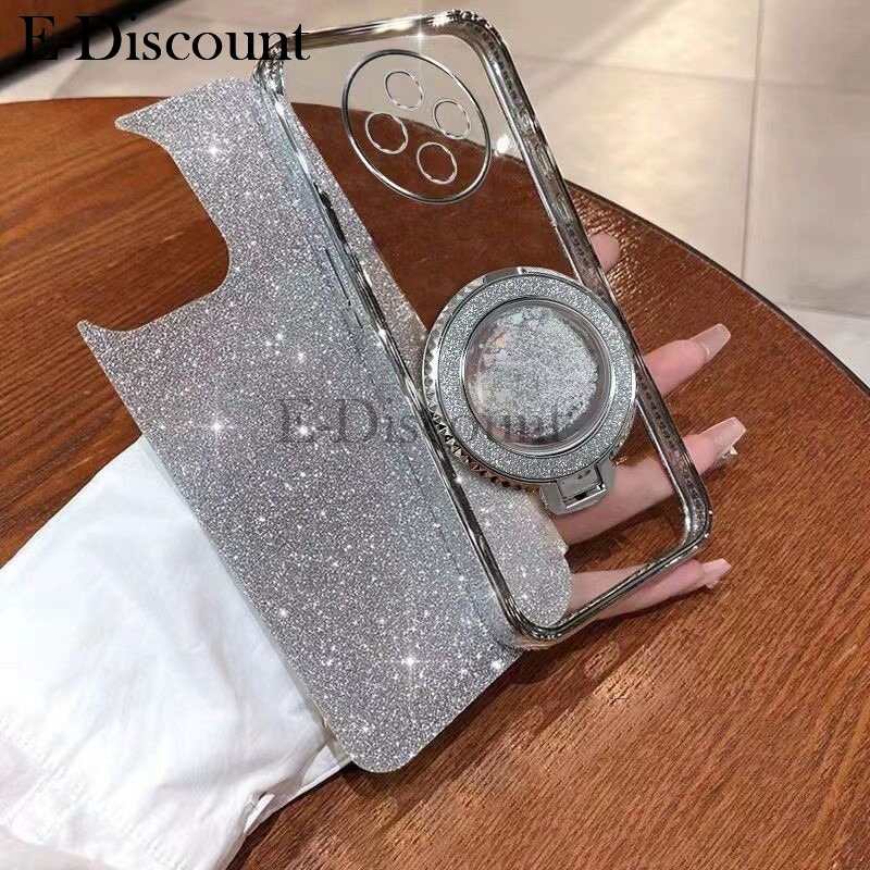 New Phone case Realme C75 C67 C65 Back cover with Liquid Glitter Quicksand hourglass Stand Holder Luxury Shiny Gradient Plating Girls Slim For Realme C75 C67 C65 case.